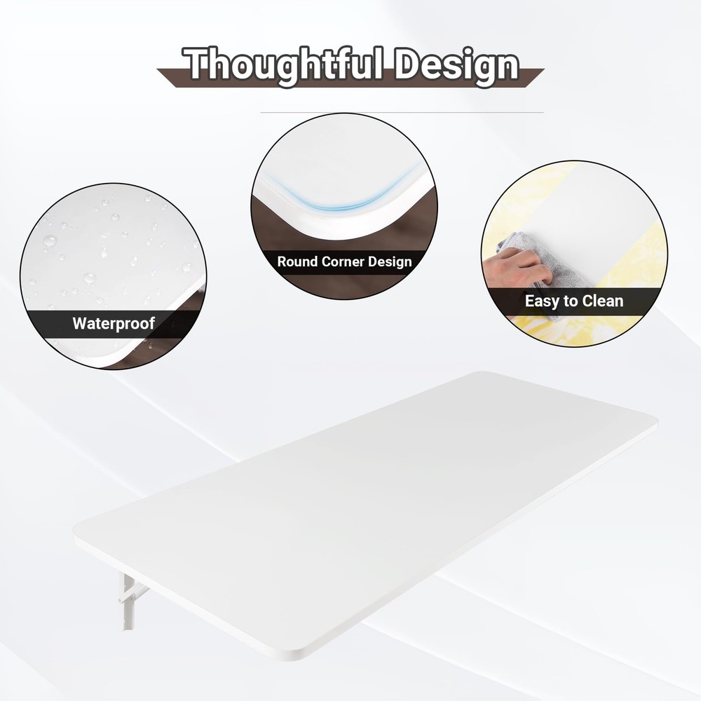 Create Extra Counter Space - 47.2 x 19.7 Wall Mounted Folding Table
