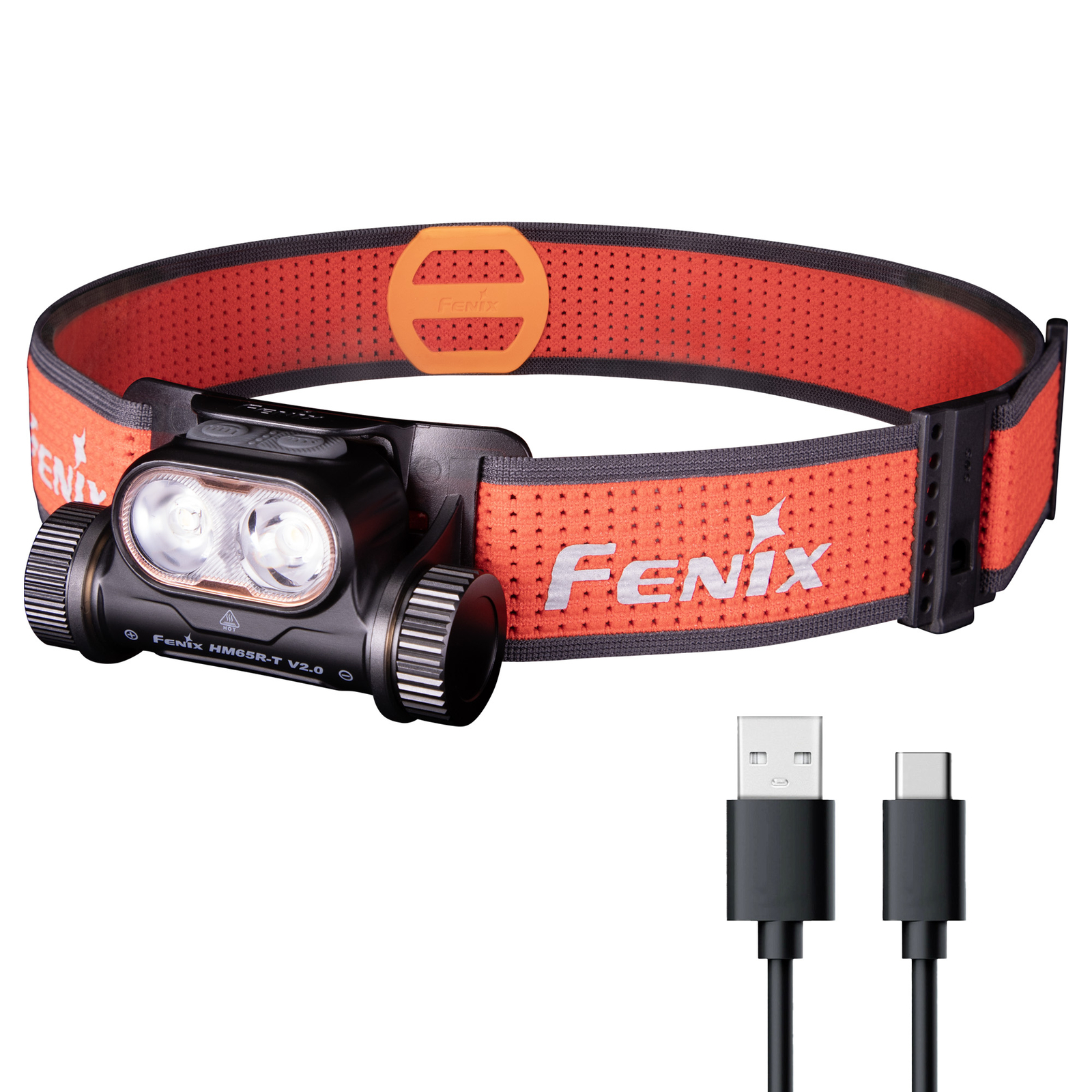 Fenix HM65R-T V2.0 1600 Lumen Rechargeable Trail Running Headlamp (Black)