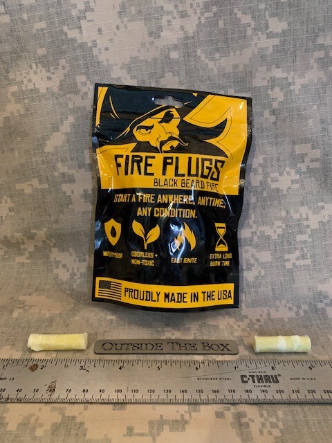Black Beard Fire PLUGS - (50) Fire Starting Tinder Plugs  - Made in the USA