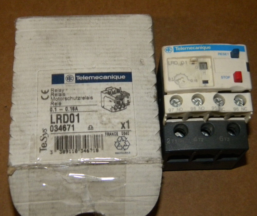 TELEMECANIQUE LRD01 OVERLOAD RELAY