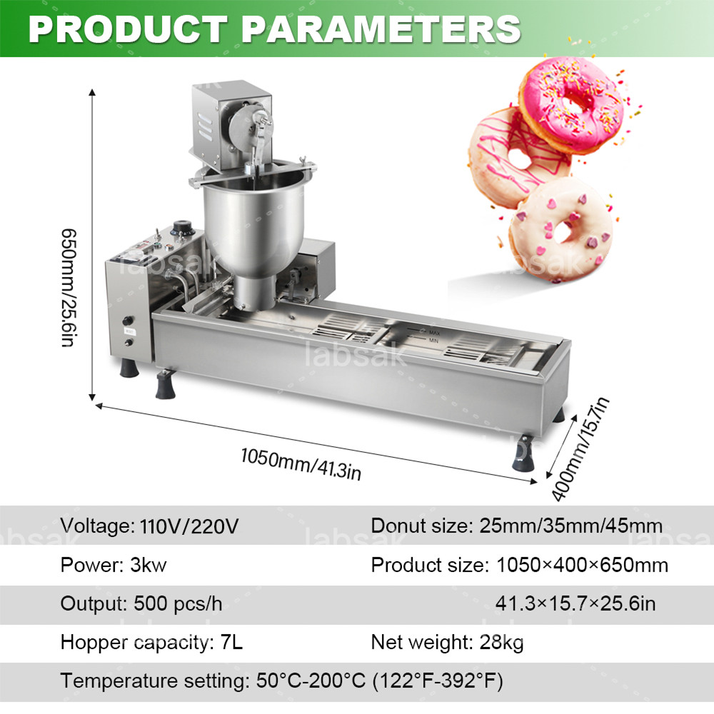 Electric Single Row Automatic Donut Maker Circle Donut Fryer Maker Machine