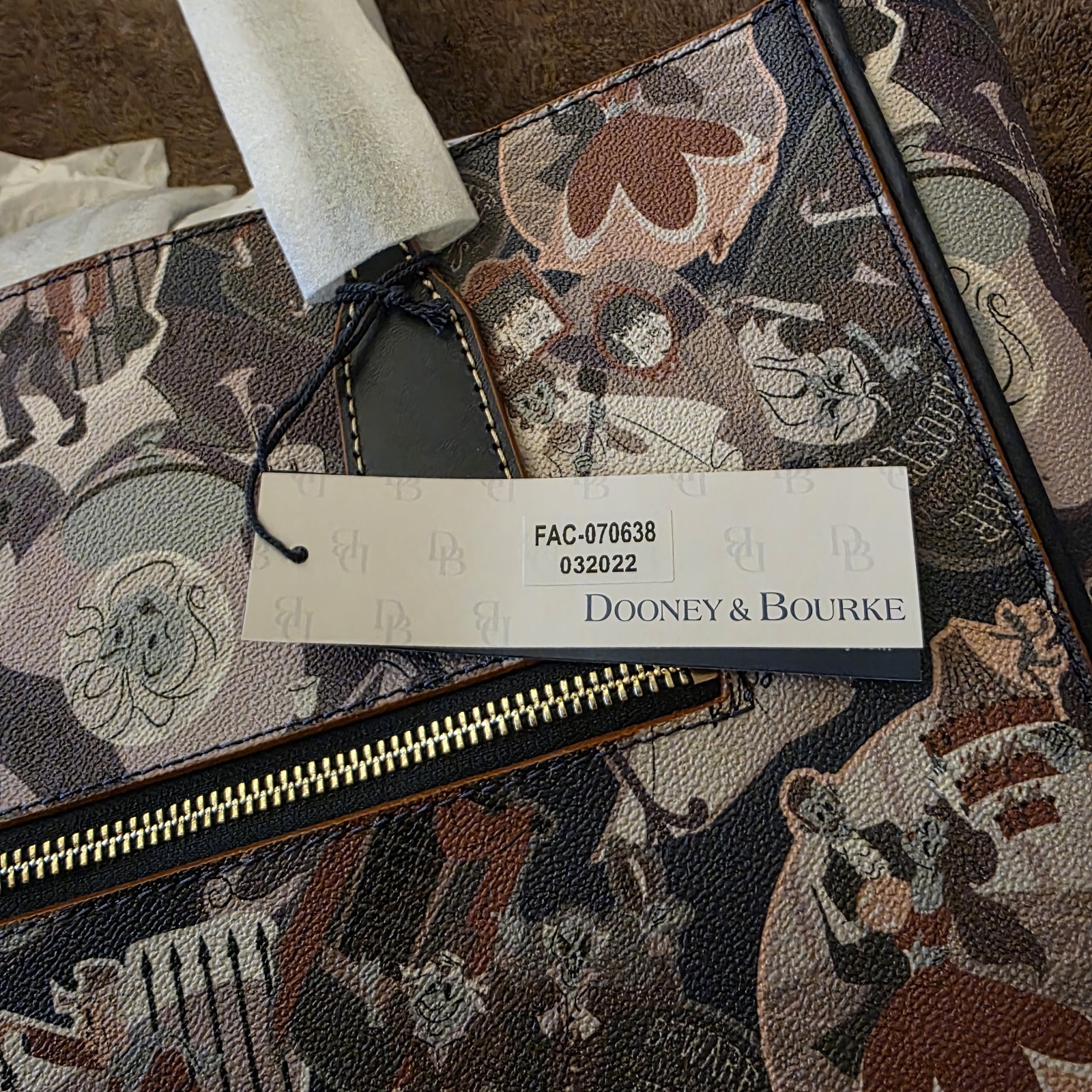 Disney Dooney & Bourke Haunted Mansion Tote Bag D23 Expo Ghost Bride Rare NWT