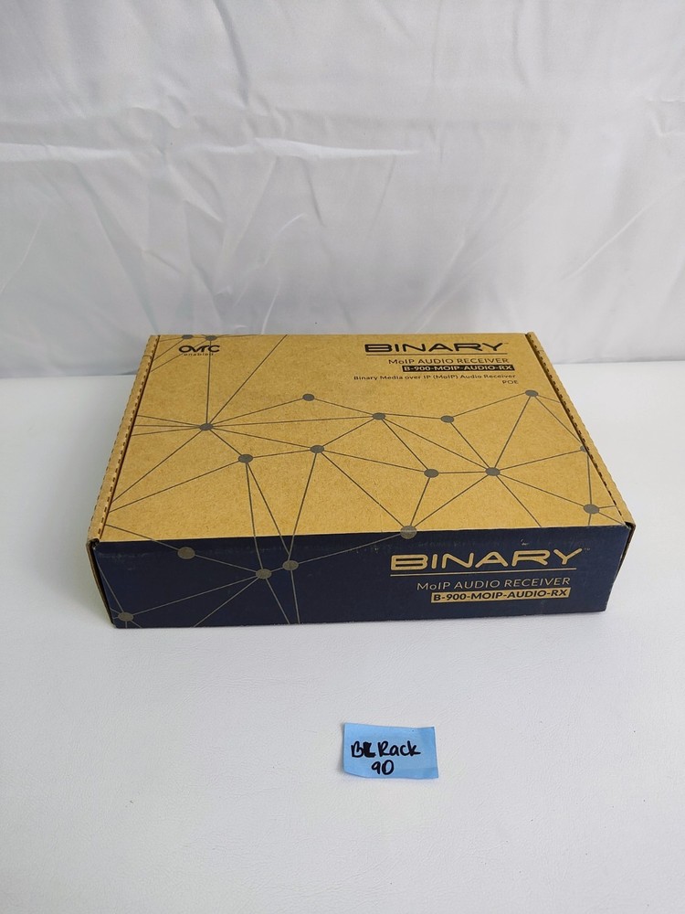 Binary B-900-MOIP-AUDIO-RX MoIP Audio Receiver Media Over IP Black Wired RCA