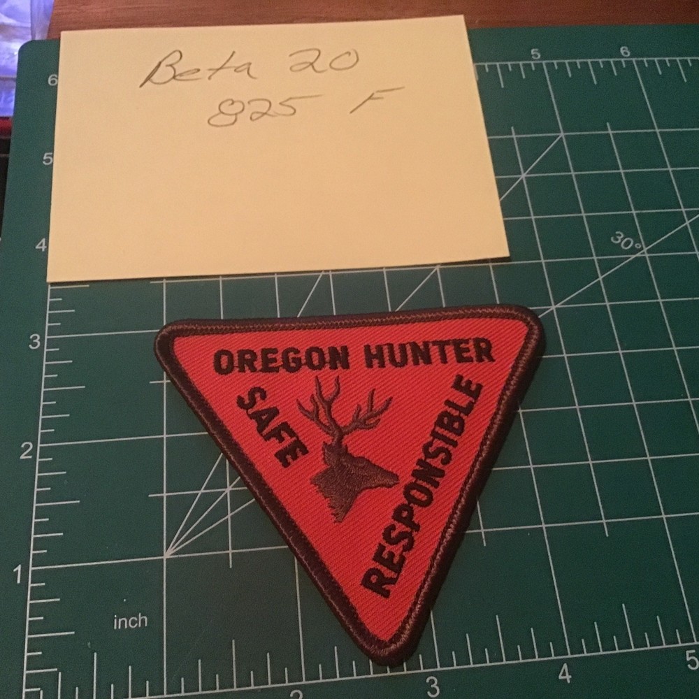 Oregon Safe Hunter Patch Blue and Gold (w18)
