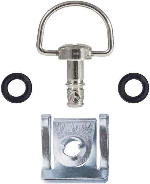 (10 Pack)Quick Release D-Ring Race Fasteners 17mm Chrome Silver