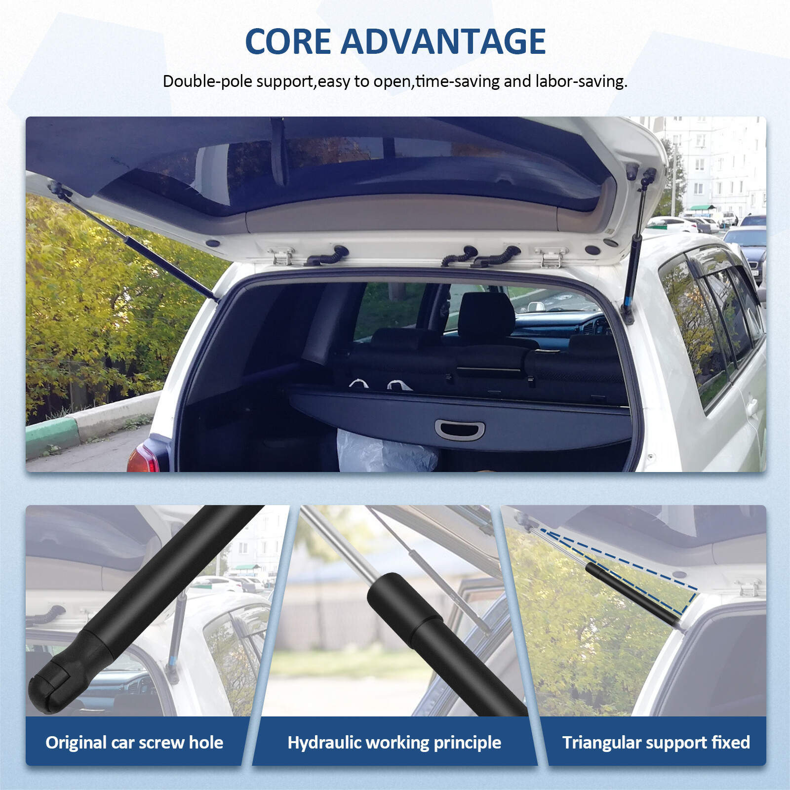 For 2012-2017 Hyundai Veloster 2 Pcs Rear Hatch Lift Supports Shock Struts