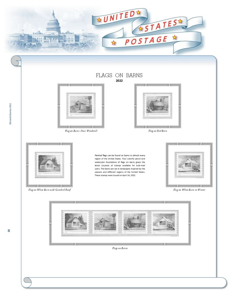 2022 U.S. Regular Issue Singles COMPLETE Supplement (White Ace Alternative)