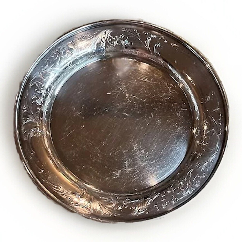 Vintage Reed & Barton Silverplate Scrollwork Candy Nut Trinket Dish N285