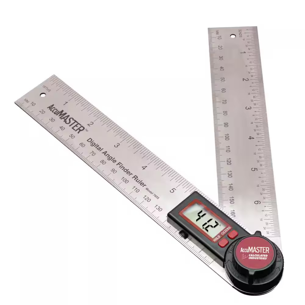 Accumaster Digital 7 In. Angle Finder Protractor & Ruler – Electronic Measuring