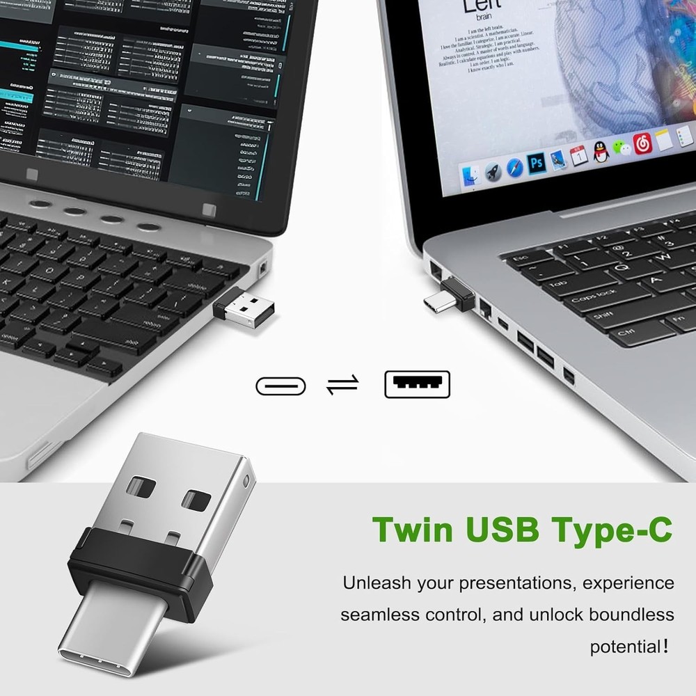 Presentation Clicker Remote, Type C&USB Wireless Presenter, PowerPoint Clicke...