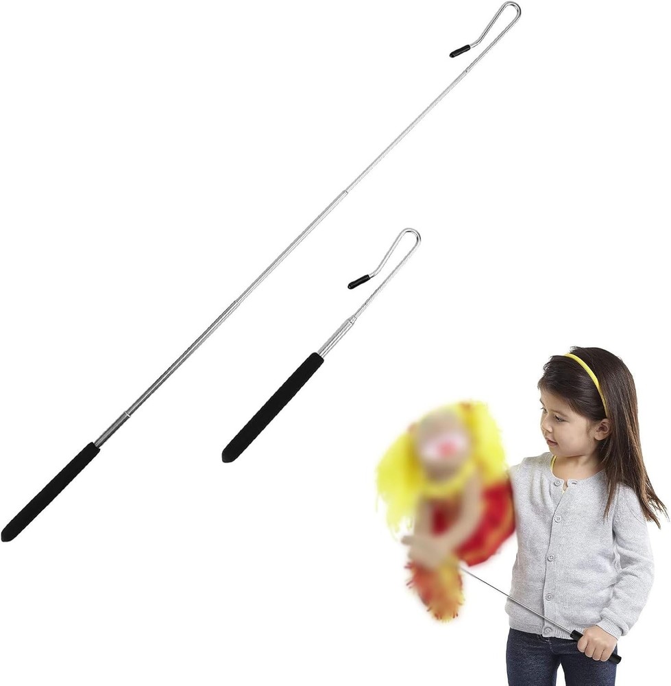 2 Pack 8-21 Inch Puppet Handles Arm Control Rod Extendable Hand Puppet Stick Adj