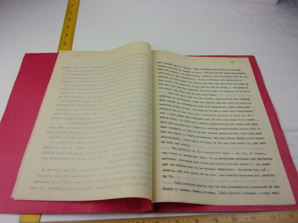 Steven Vincent Benet 1942 script treatment script ORIGINAL! The Miracle Legend