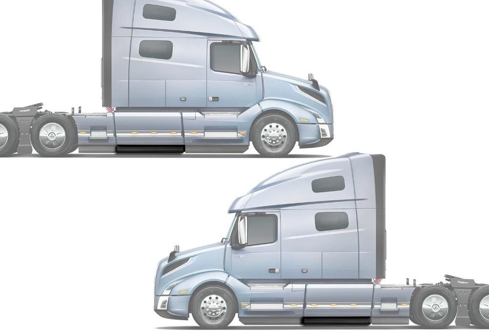 Middle Center Fairing Panel Extensions Pair Set Compatible with Volvo VNL 2018+