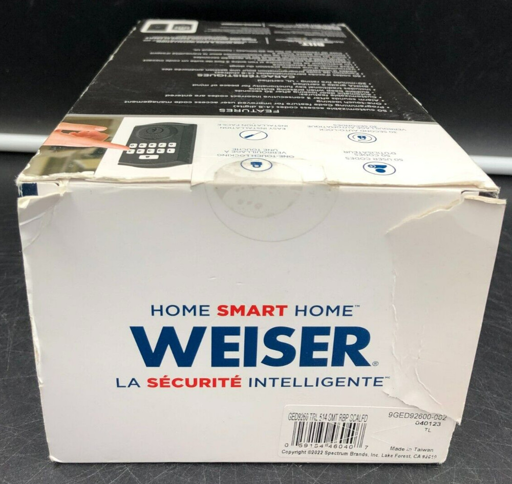 WEISER Smartcode: Keypad Electronic Deadbolt - 50 User Codes *NEW, SEALED*