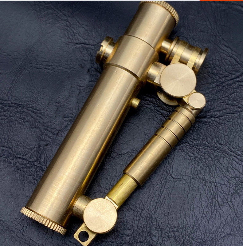 Pure Brass Cigarette Lighter nostalgic Retro Refillable Kerosene Lighter Gift