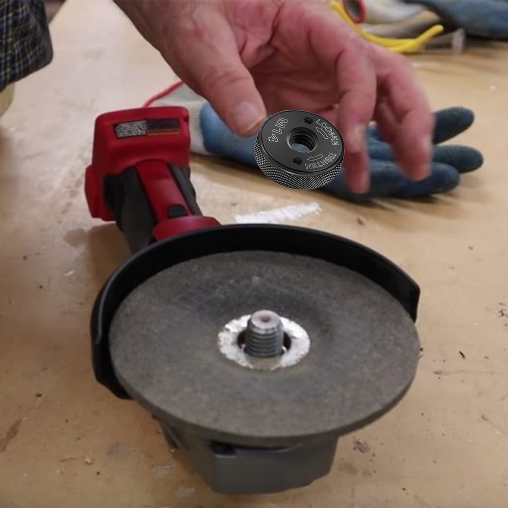 Portable M14 Angle Grinder Chuck Quick Release Nut Clamp Self-locking Plate