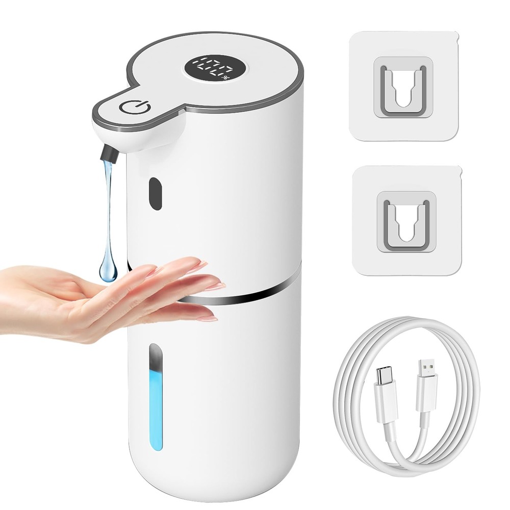 OHIFAST Automatic Liquid Soap Dispenser Touchless, USB Rechargeable White