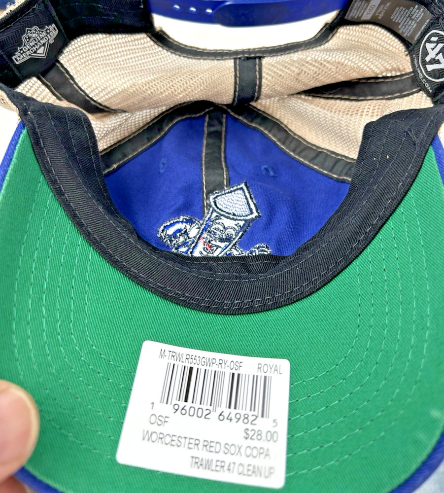 WORCESTER WOOSOX 47 BRAND UNSTRUCTURED SNAPBACK HAT ADJUSTABLE