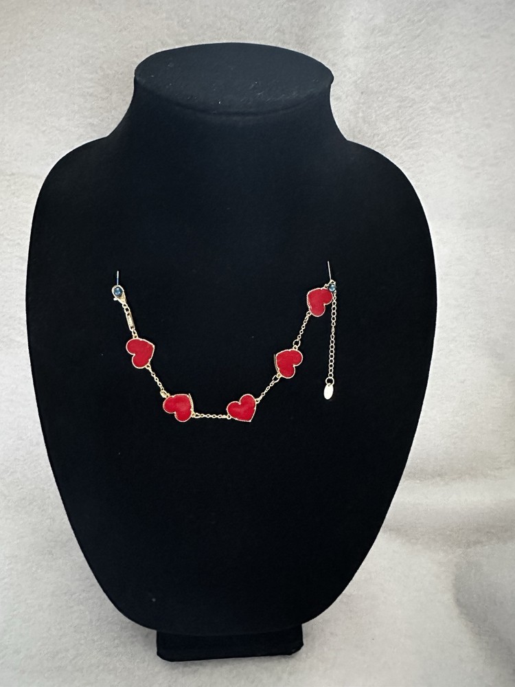 Reversible Heart Bracelet Red