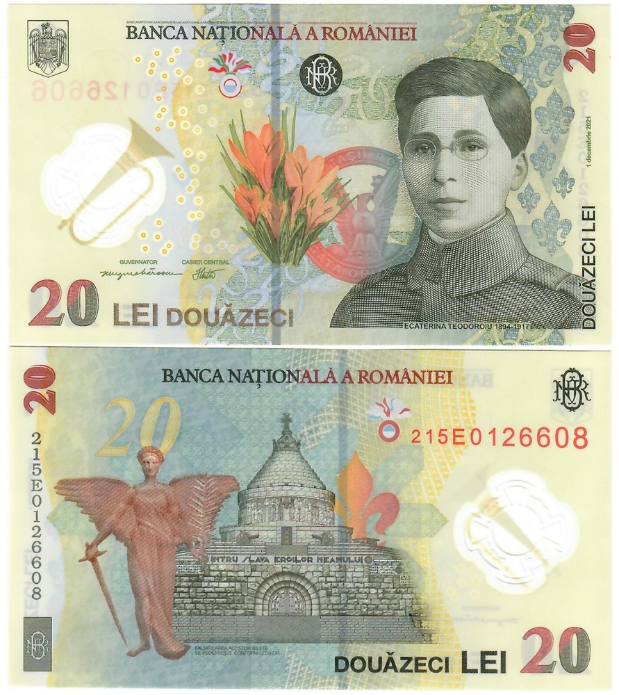 Romania 10x 20 Lei 2021 UNC