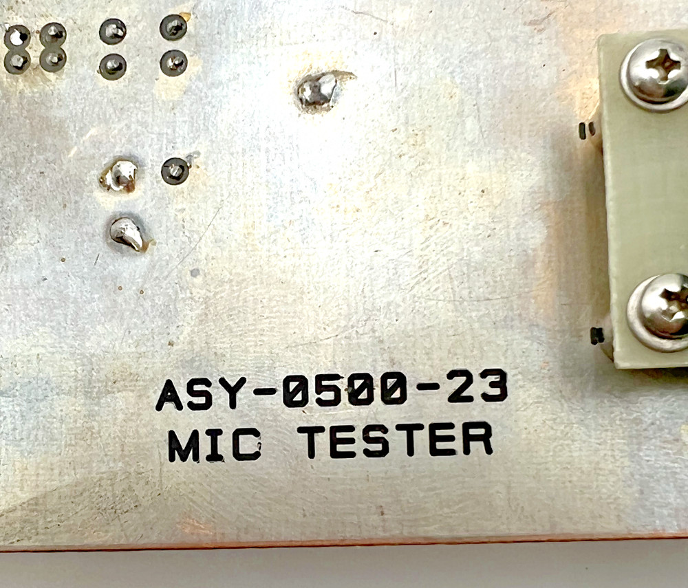 MIC TESTER ASY-0500-23 UNTESTED