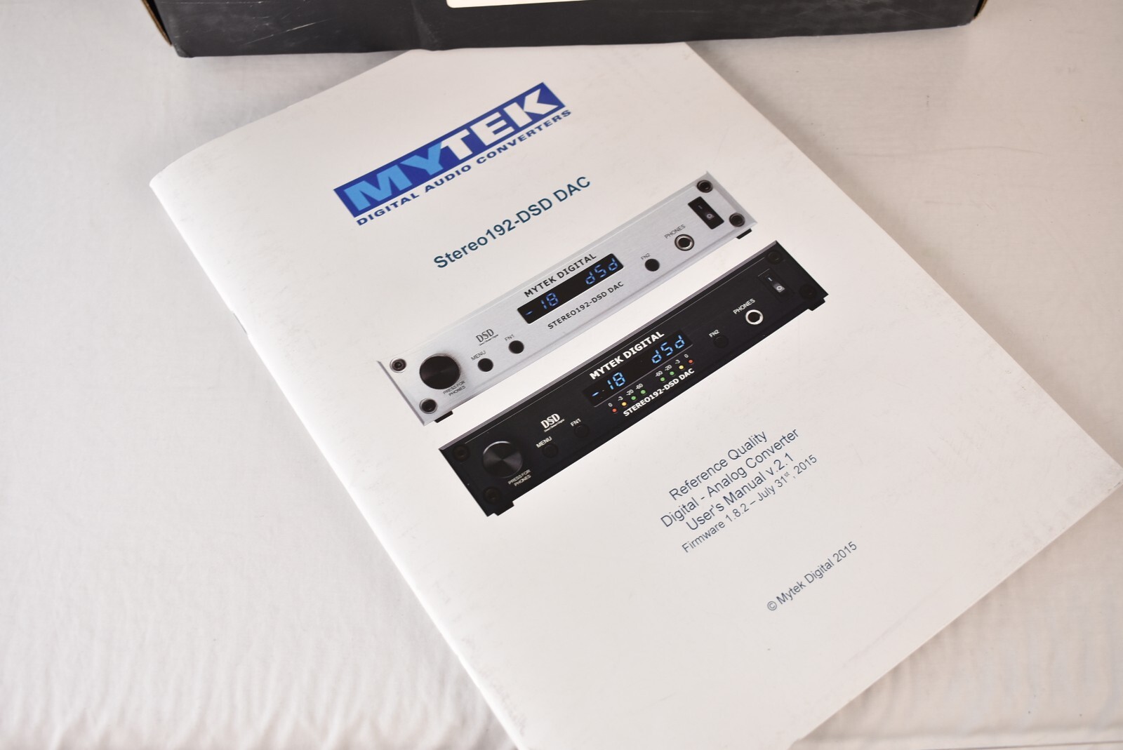 Mytek Stereo192-DSD DAC Digital Analog Converter w/Box, Manual for -READ-