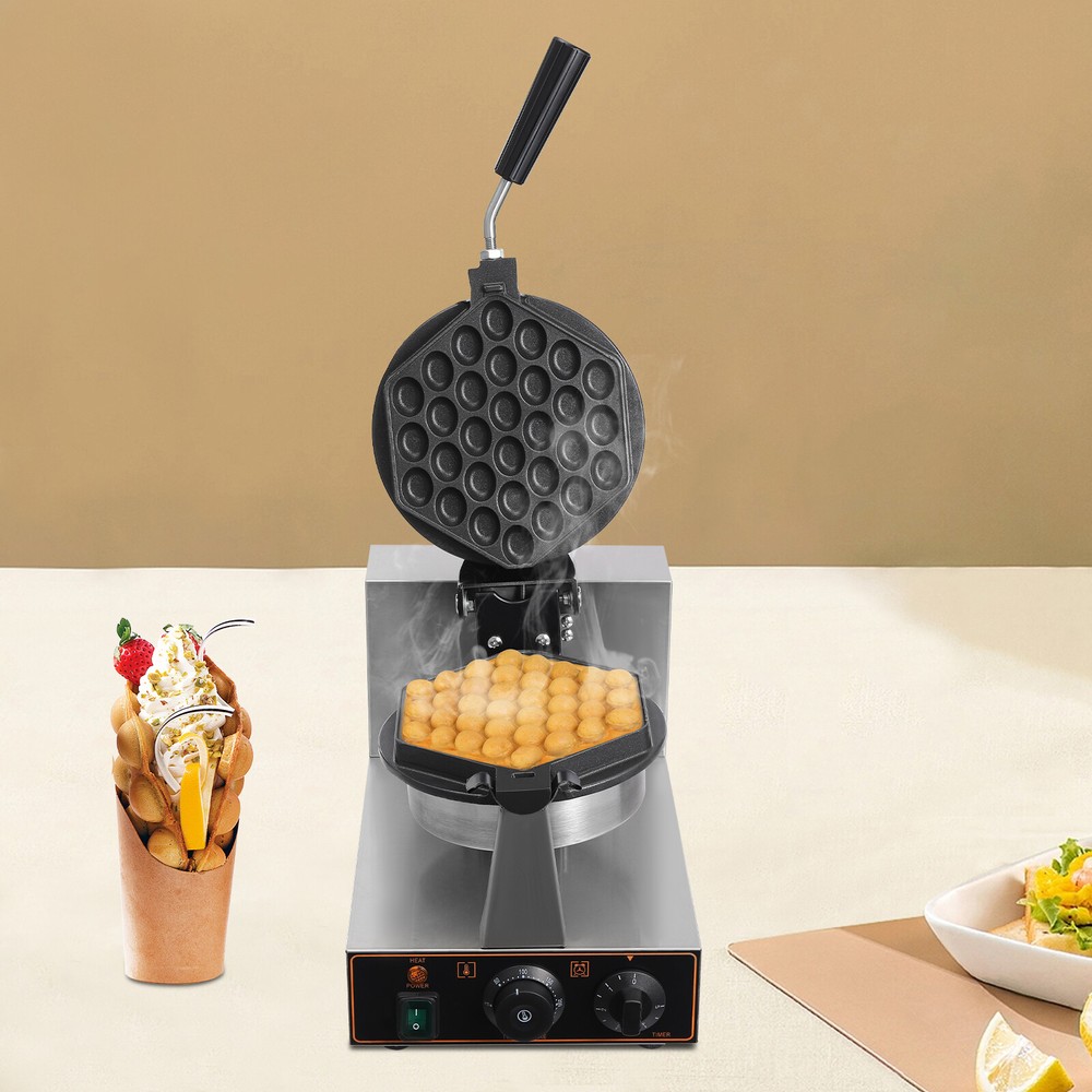 Electric Waffle Making Machine Non-stick Hexagonal Egg Bubble Waffle Maker 1300W