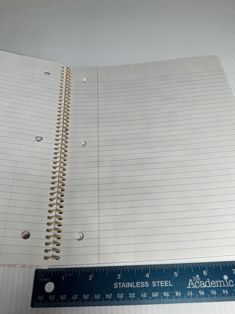 Pink & White Flower Lined Notebook Unused