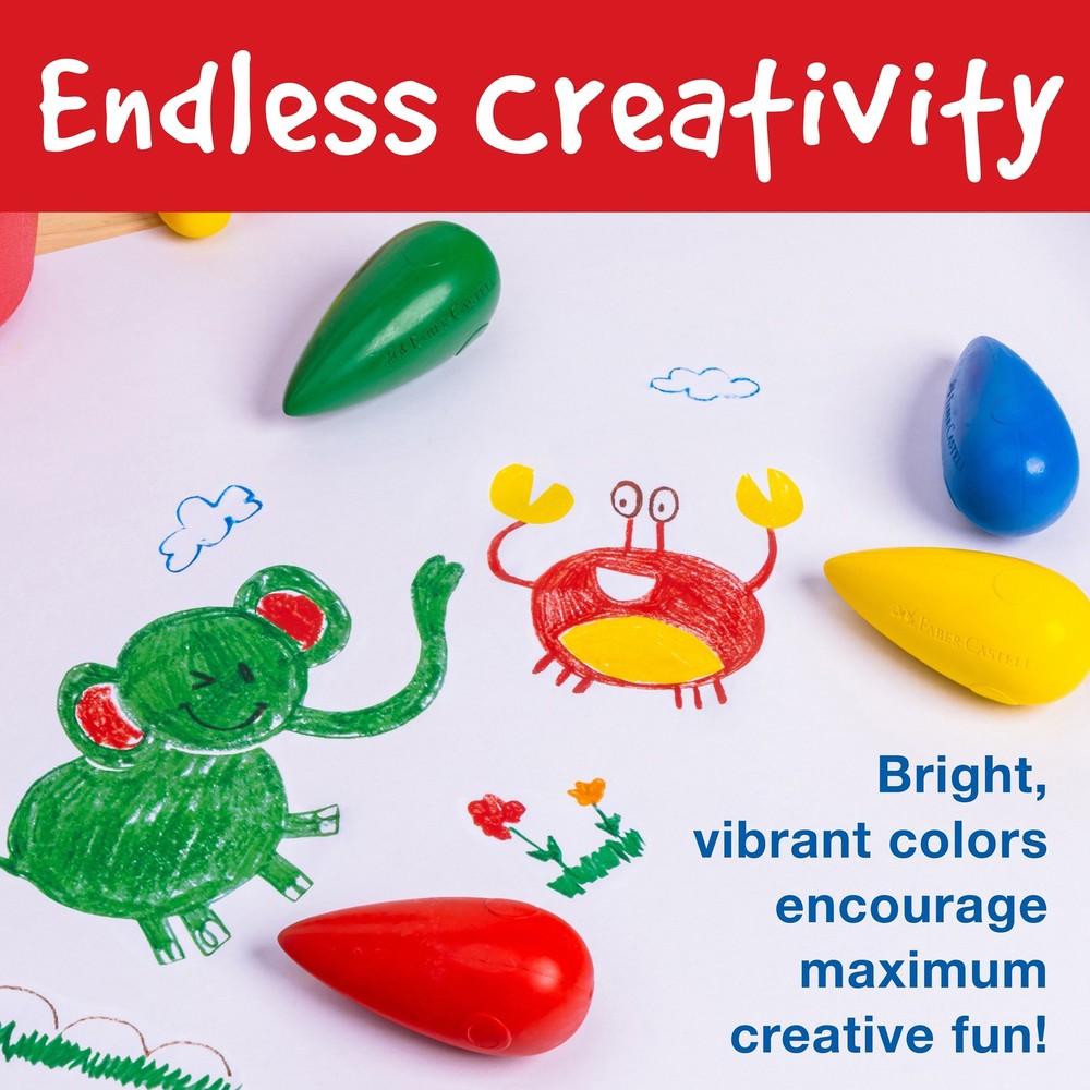 Little Creatives Easy Grasp Bulb Crayons-4/Pkg