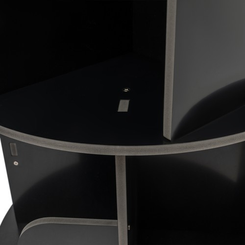 360° Rotating Bookshelf 5-Tier Bookcase Storage Shelf /Freestanding Display Rack