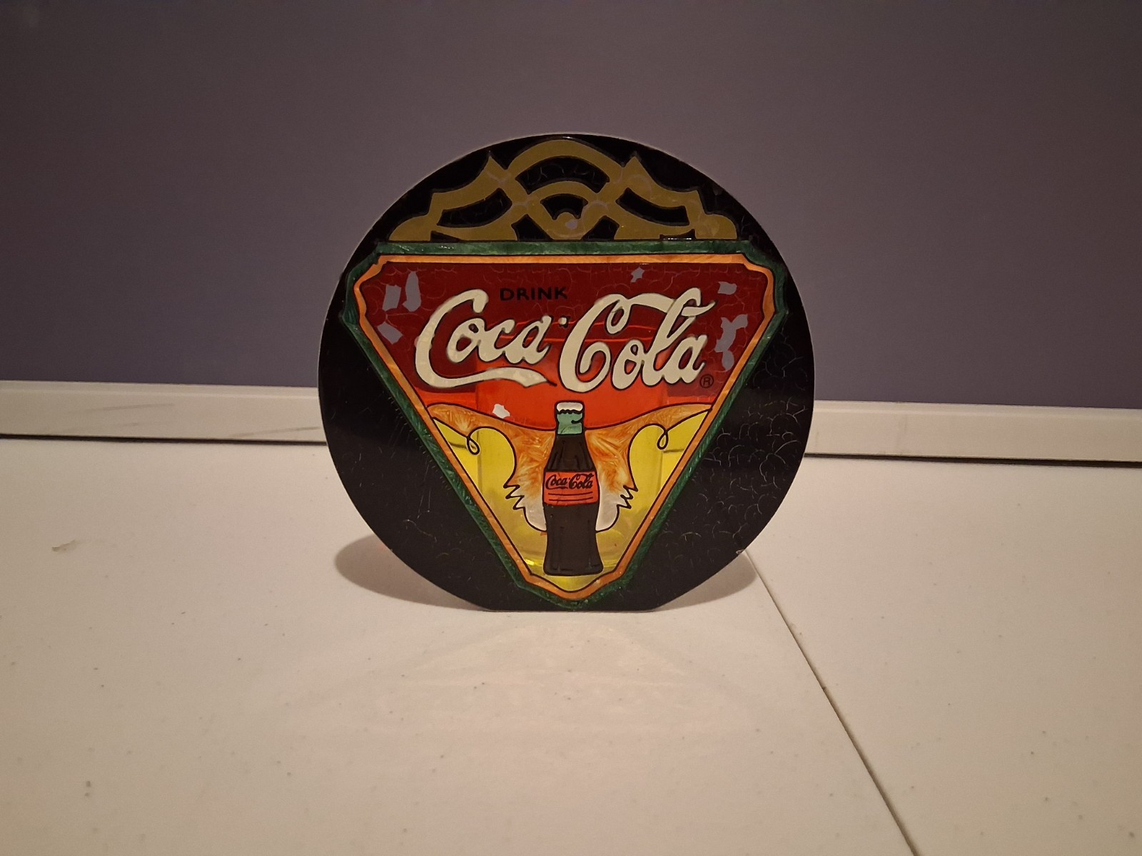Coca-Cola collectibles  stained glass votive candle holder