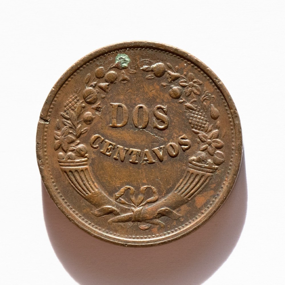 Peru 2 Centavos 1936 Copper Coin
