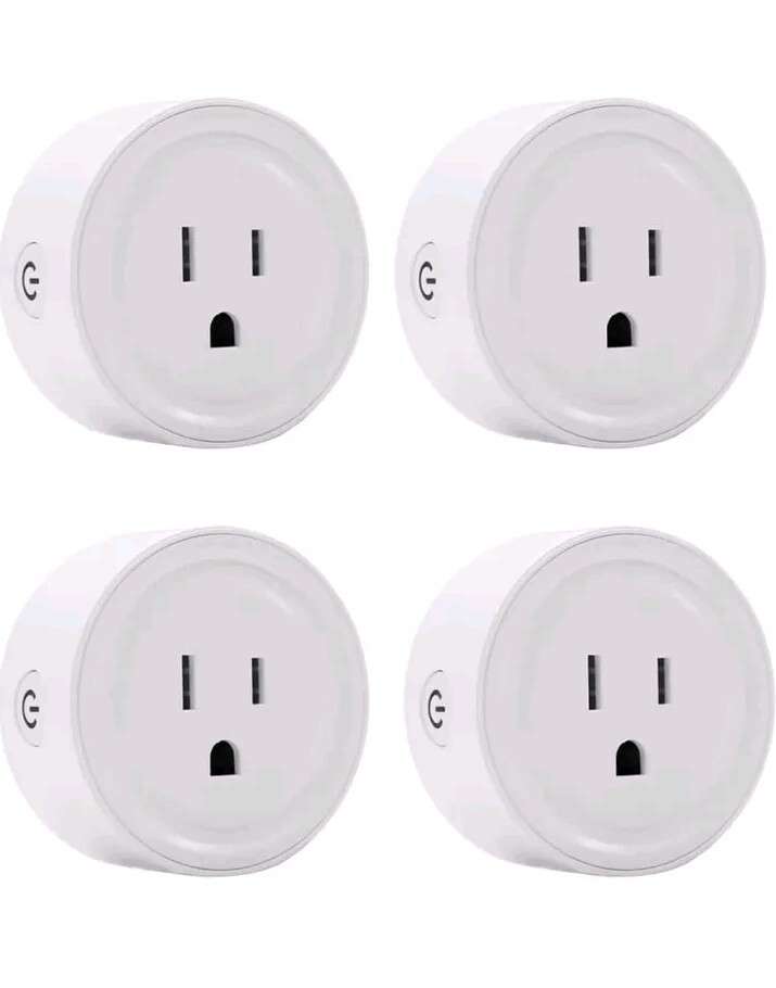 Smart Socket WiFi 4 Pack White YX-WS01 Compatible Alexa Google ESICOO
