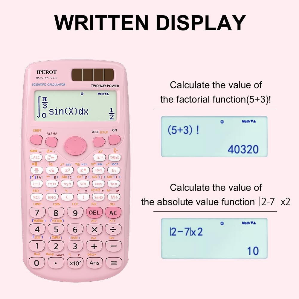 Scientific Calculators, IPEROT Pink Calculator 417 Function, PINK