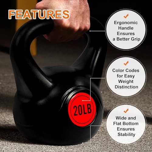 Fitvids Kettlebell Sets Piece Strength Training KettleBells Weight Set