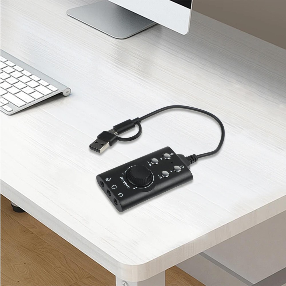 USB USB C Adapter for 3 5mm Audio with Built in Volume Control Feature