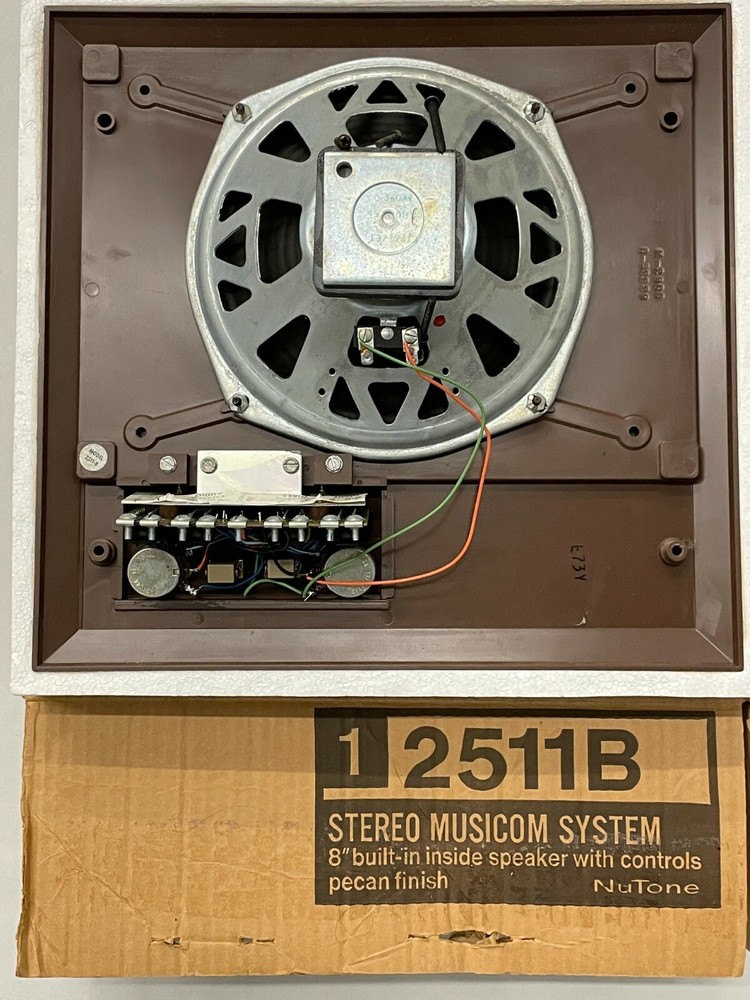 NOS Nutone 2511B 8" Stereo Intercom Speaker w/Controls for MusiCom 2500 System
