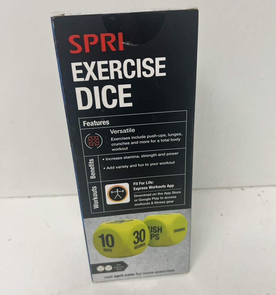 SPRI Exercise Dice (6-Sided) - Game for Group Fitness & Exercise Classes