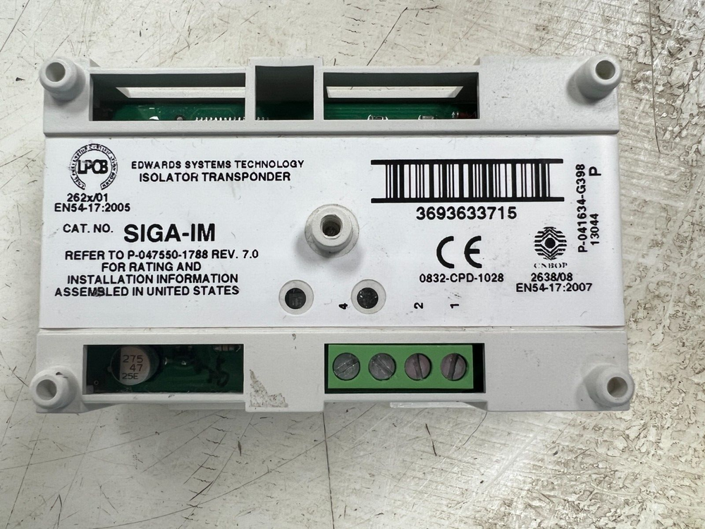 👀 EDWARDS EST FIRE ALARM ISOLATOR TRANSPONDER MODULE SIGA-IM