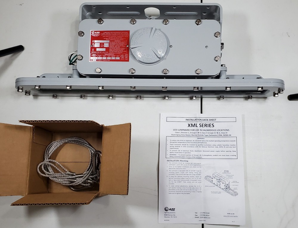 AZZ Explosion Proof LED Light 50/60hz 120-277VAC XML04LD2URIG