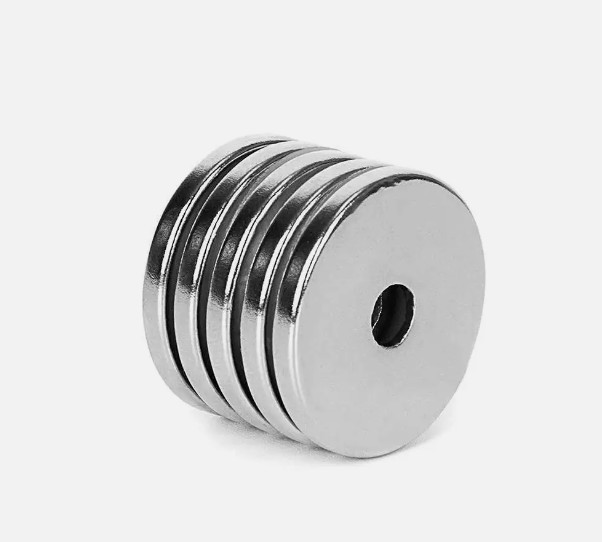 Countersunk Ring Round Disc Strong Magnet N35 Rare Earth NdFeB Magnet With Hole