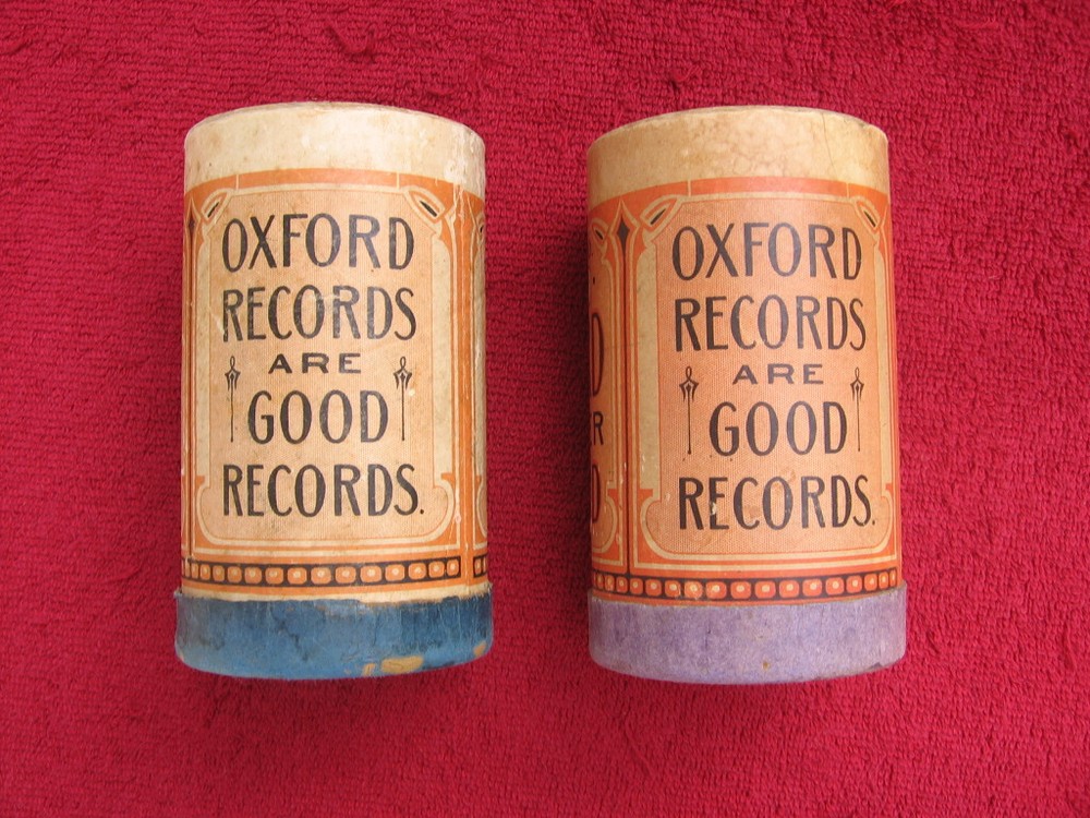 Vintage Oxford Phonograph Empty Record Cylinders