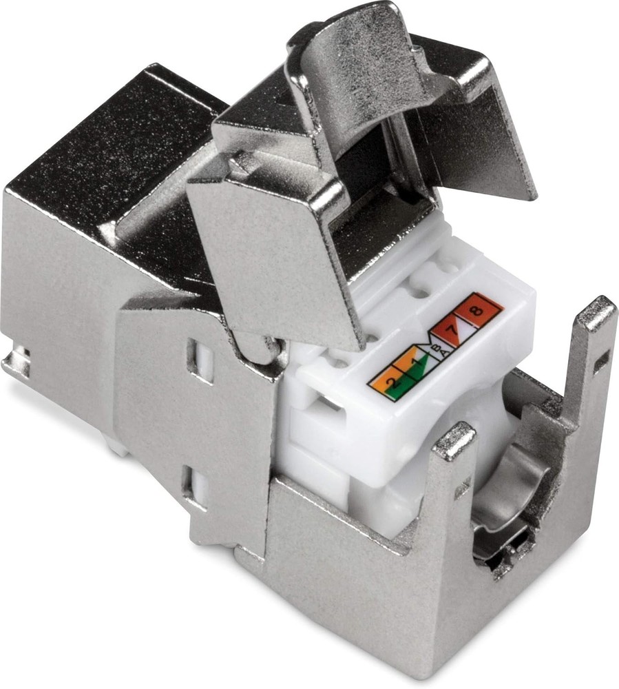 TRENDnet Shielded Cat6A RJ45 Keystone Jack 6-Pack Bundle, Use with Multicolor