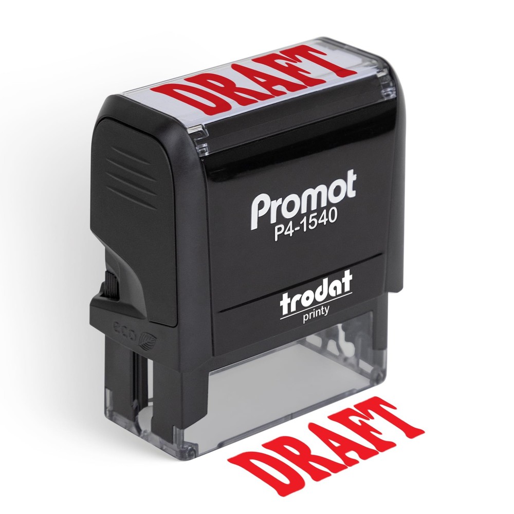 Draft Self Inking Rubber Stamp - Ink Stamps
