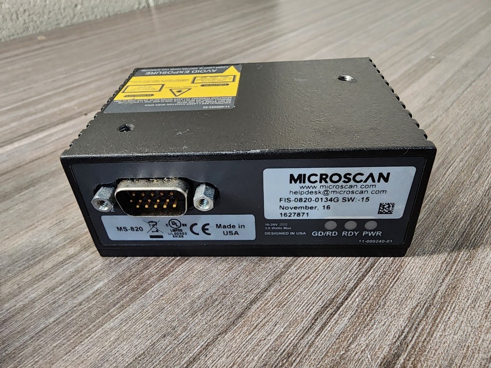 MICROSCAN MS-820 USED INDUSTRIAL BARCODE SCANNER