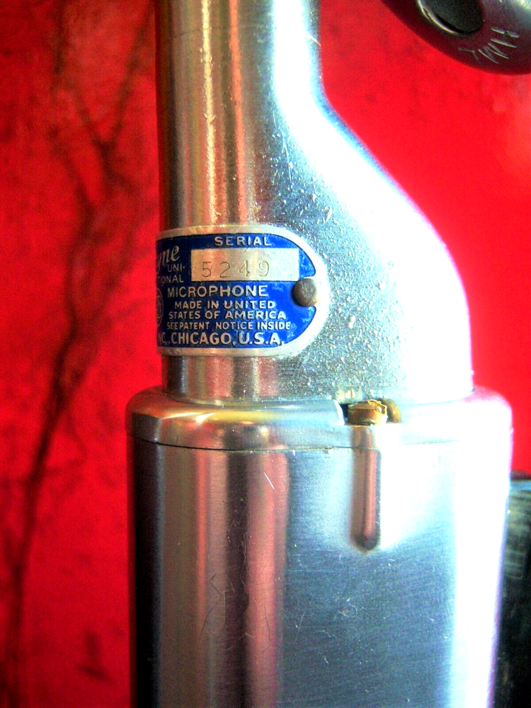 Vintage 1952 Shure 55S dynamic cardioid microphone custom LED lamp light Elvis