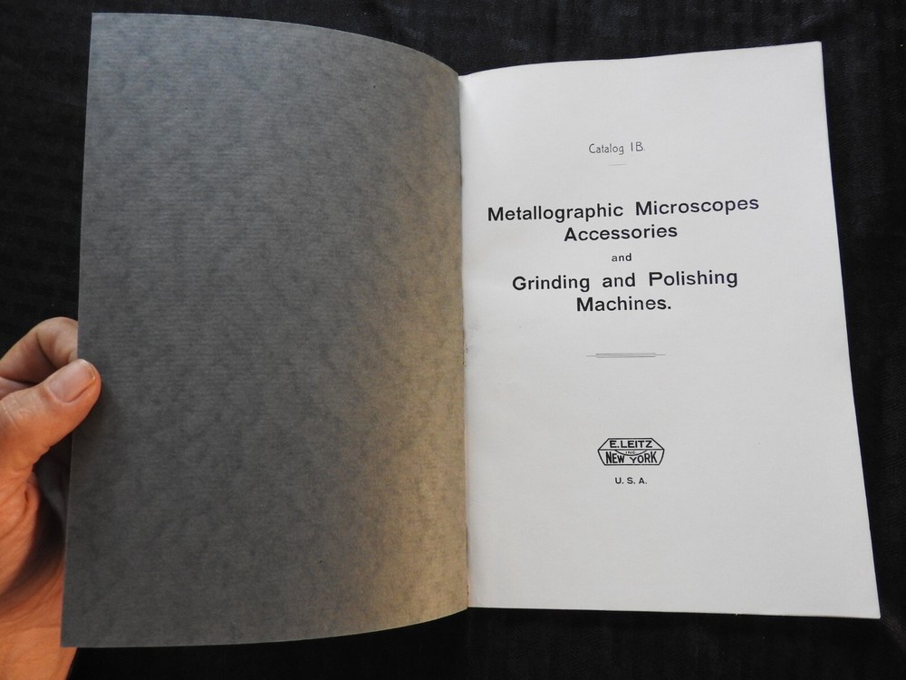 1925 E. Leitz Microscopes Accessory Apparatus Grinding Machines Catalog NEW YORK