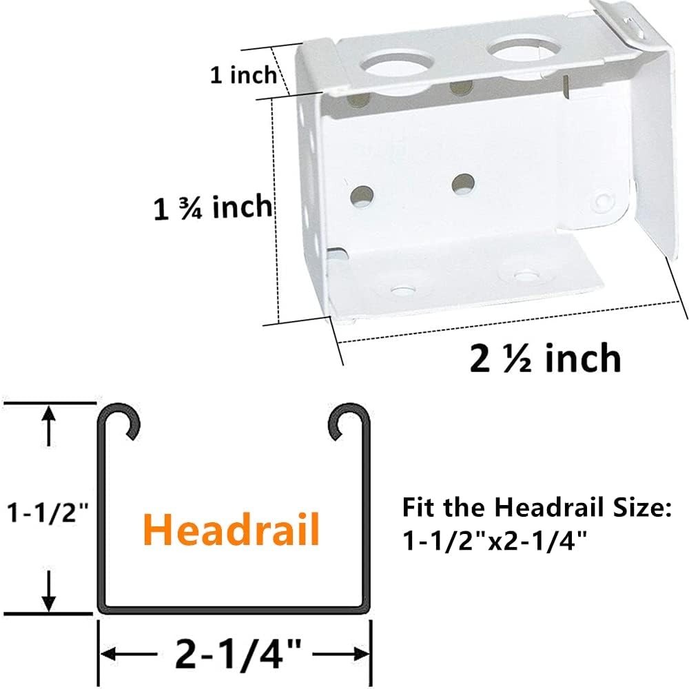Stylish 2-Pack Low Profile Brackets for Horizontal Blinds - Easy Installation
