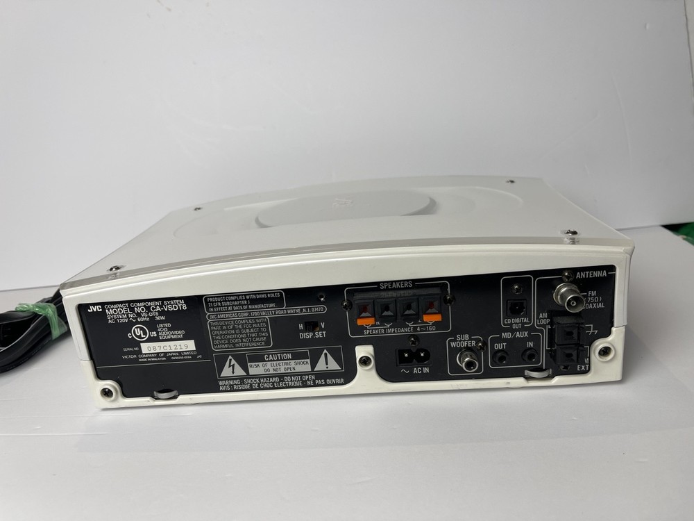 JVC Compact Component System VS-DT8 CD Player AM/FM Tuner no Remote