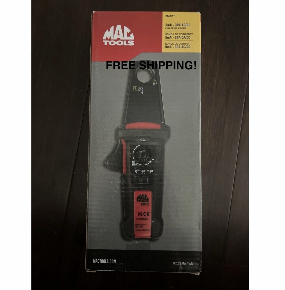 Mac Tools 5mA - 30 A AC/DC Current Probe (EM121) FREE SHIPPING!